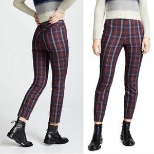 Rag & Bone Simone Trouser Plaid Pant With Yoke Details Size 4 Preppy Academia